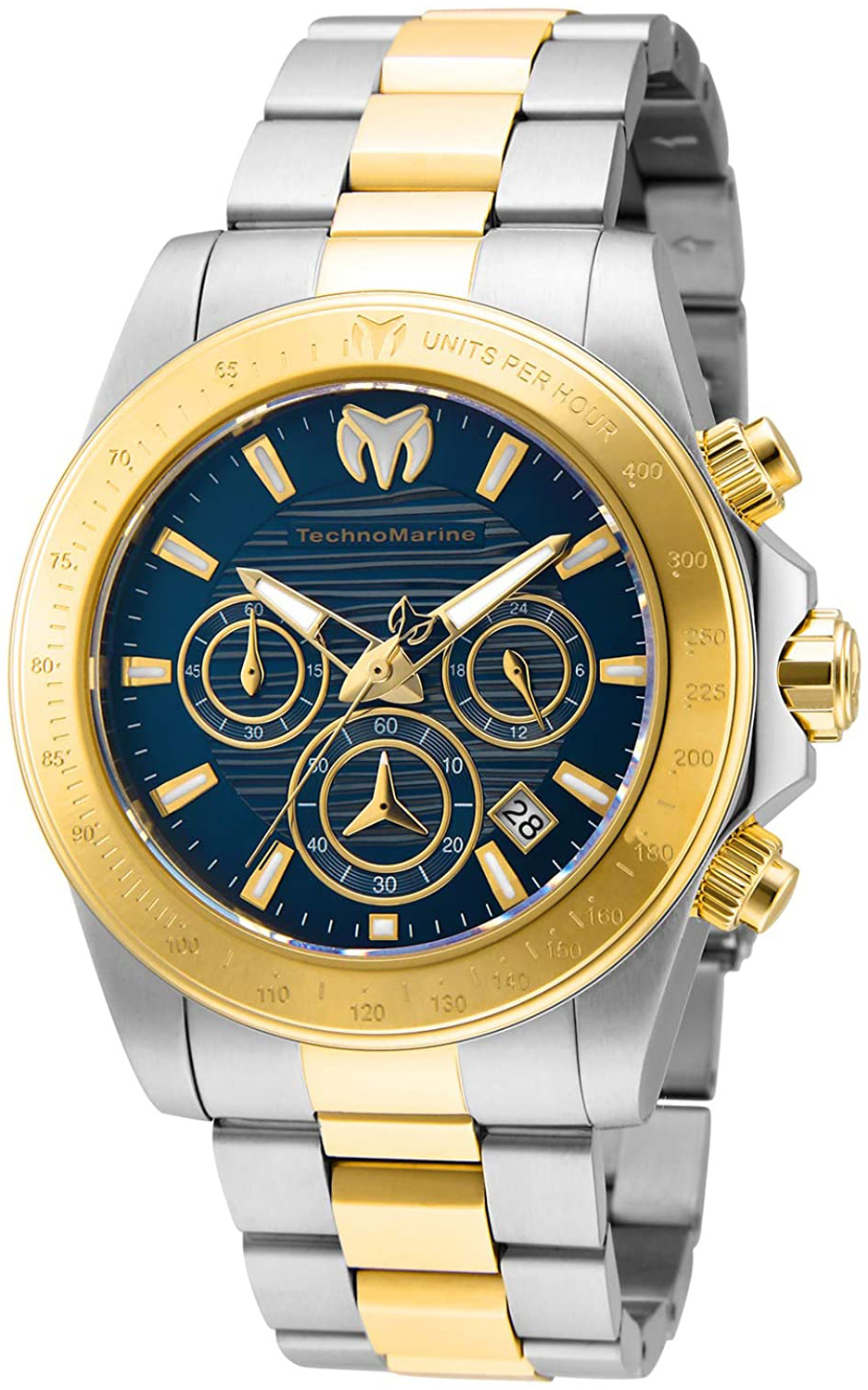 Technomarine Herreklokke TM-219003 Blå/Gulltonet stål Ø42 mm