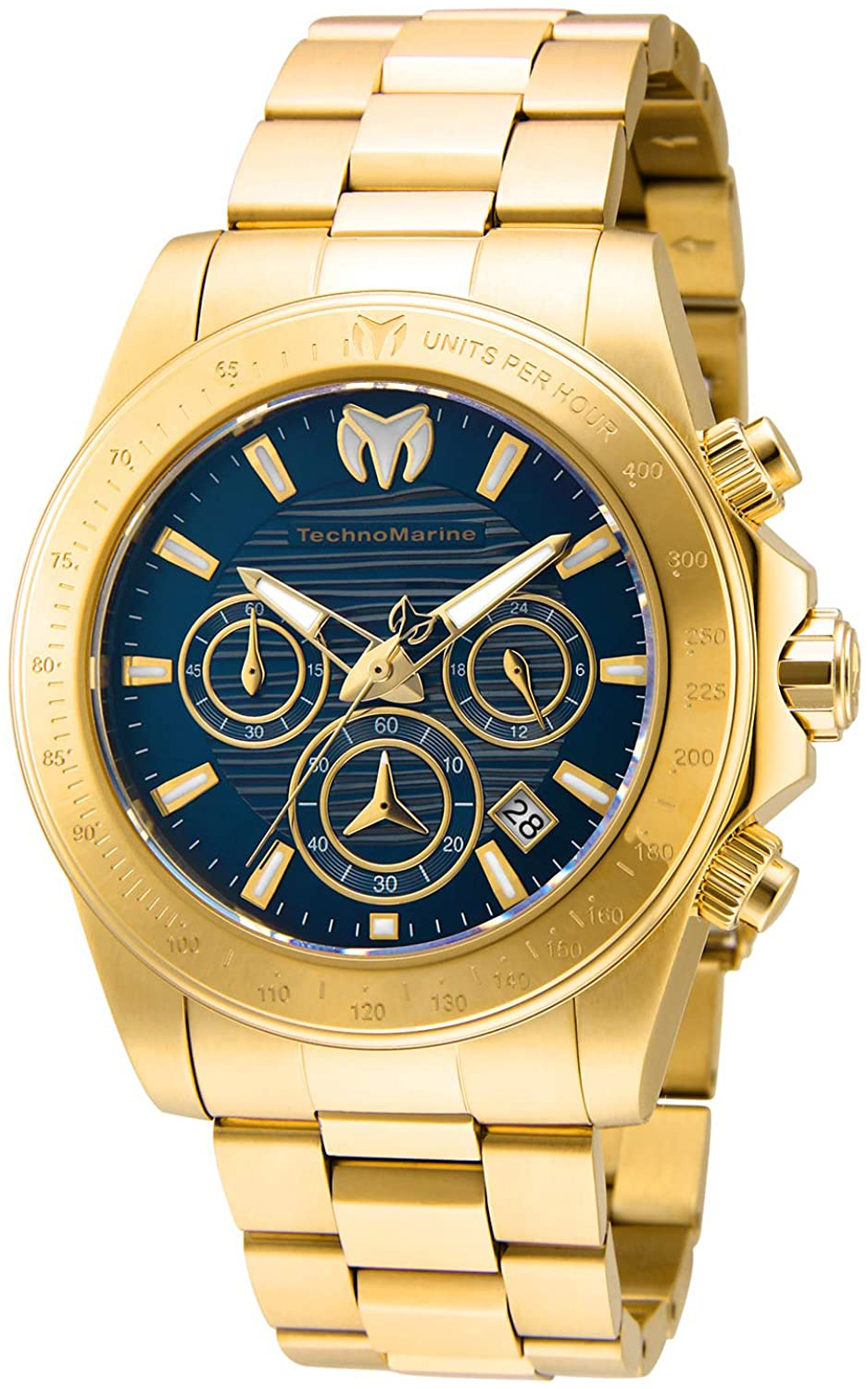 Technomarine Herreklokke TM-219006 Blå/Gulltonet stål Ø42 mm
