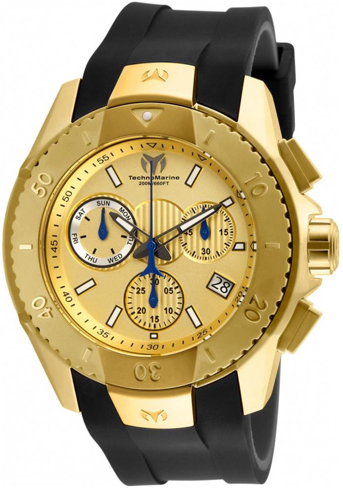 Technomarine Herreklokke TM-617001 Gull/Gummi Ø48 mm