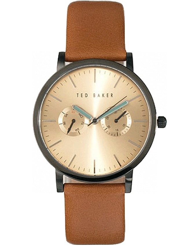 Ted Baker Herreklokke 10009249 Brit Gullfarget/Lær Ø41 mm