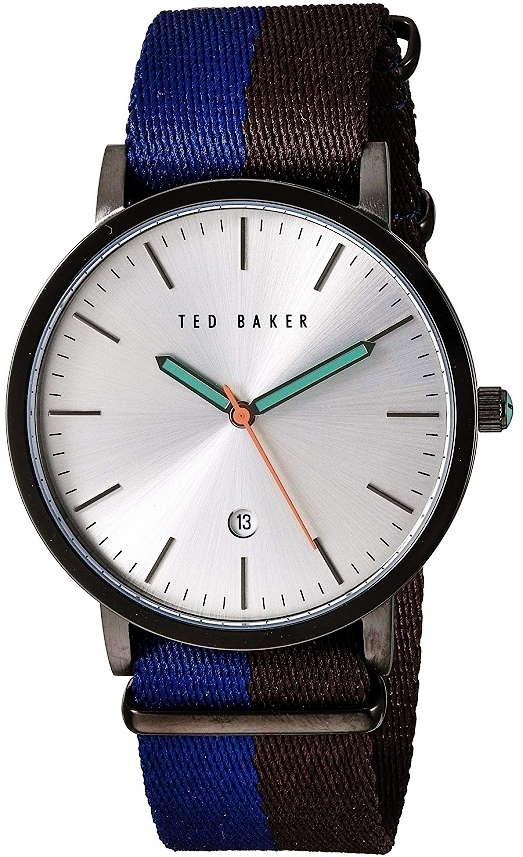 Ted Baker Herreklokke 10026315 Graham Sølvfarget/Gummi Ø41 mm