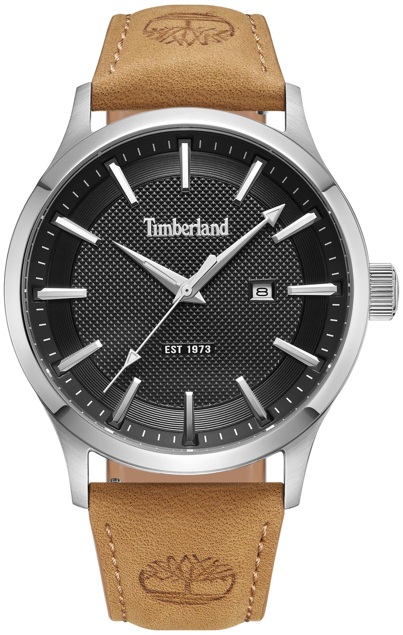 Timberland Herreklokke TDWGB0041003 Trumbull Sort/Lær Ø45 mm