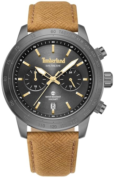 Timberland Herreklokke TDWGF0075102 Raynham Grå/Lær Ø44 mm