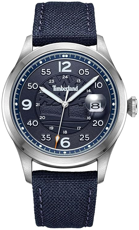 Timberland Herreklokke TDWGN2237505 Cornwall Blå/Lær Ø42 mm