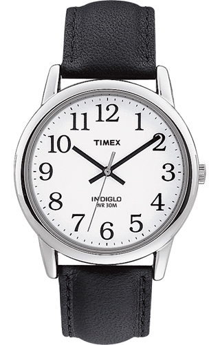 Timex Easy Reader Herreklokke T20501 Hvit/Lær Ø38 mm