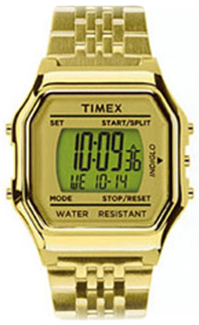Timex 99999 Herreklokke T2N288 LCD/Gulltonet stål