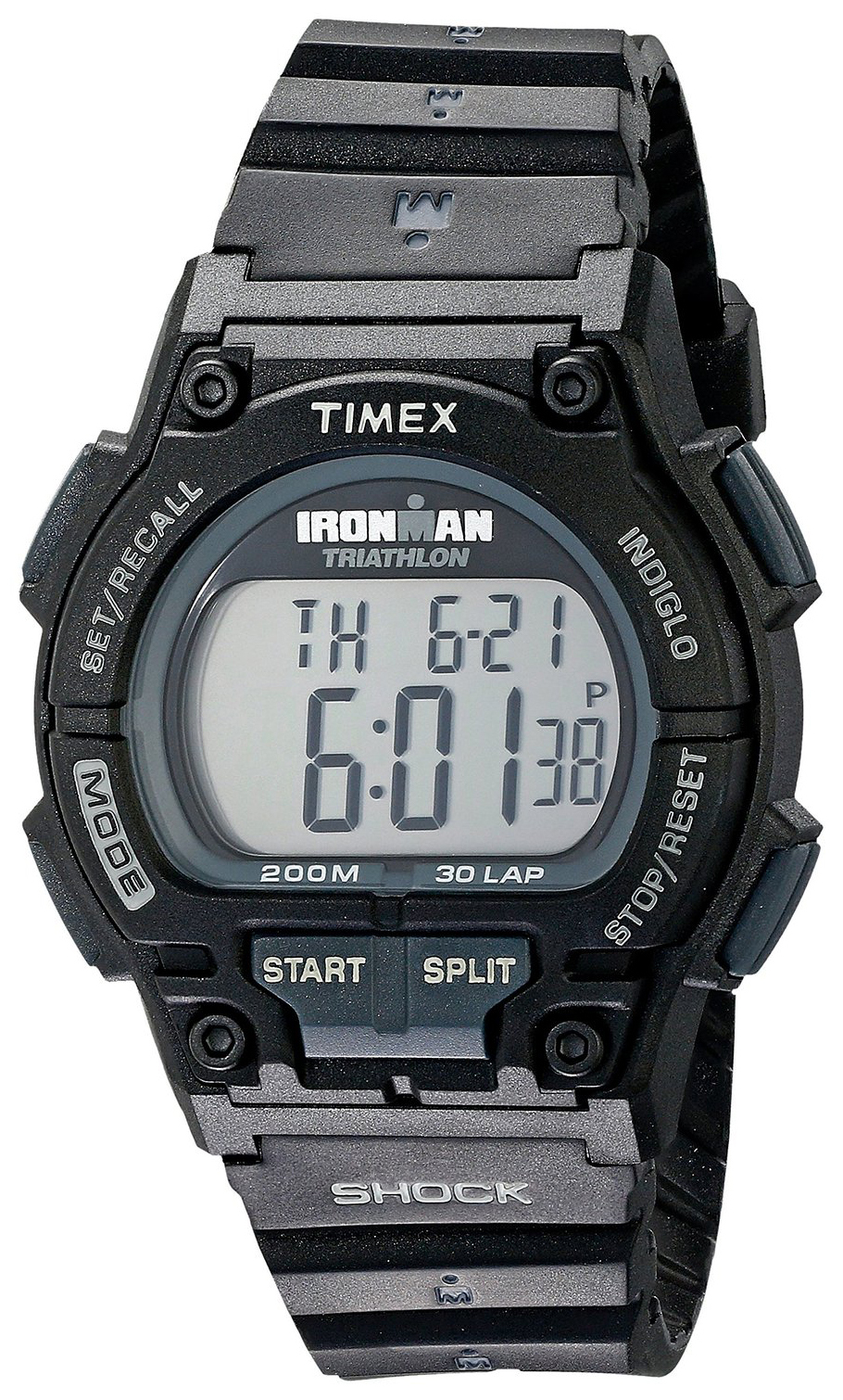 Timex Ironman Herreklokke T5K196 LCD/Resinplast Ø42 mm - Timex