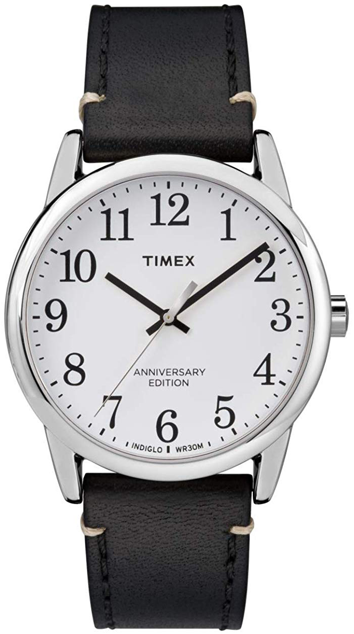 Timex Easy Reader Herreklokke TW2R35700 Hvit/Lær Ø38 mm
