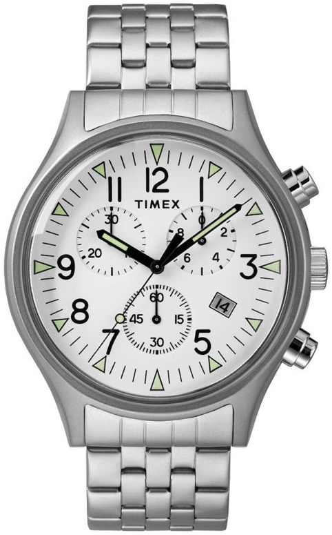 Timex 99999 Herreklokke TW2R68900D7 Hvit/Stål Ø42 mm - Timex