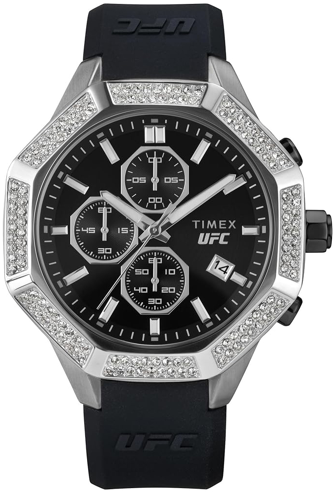 Timex Herreklokke TW2V99300 Ufc Sort/Gummi Ø45 mm