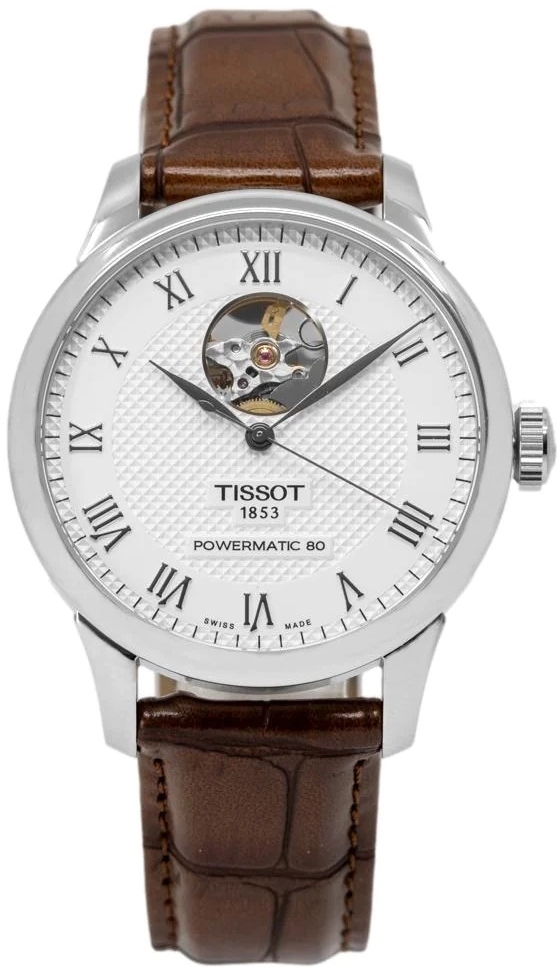 Tissot Herreklokke T006.407.16.033.01 Powermatic 80 Sølvfarget/Lær