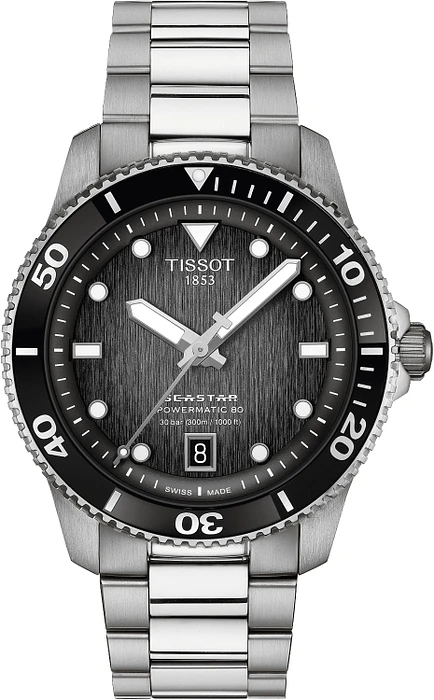 Tissot Herreklokke T120.807.11.051.00 Seastar 1000 Sort/Stål Ø40 mm