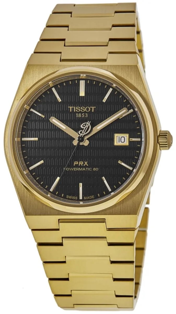 Tissot Herreklokke T137.407.33.051.00 Prx Sort/Gulltonet stål Ø40 mm