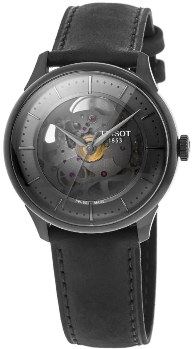 Tissot Herreklokke T139.836.36.441.00 Chemin Des Tourelles Grå/Lær