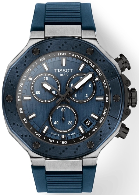 Tissot Herreklokke T141.417.27.041.00 T-Race Blå/Gummi Ø45 mm