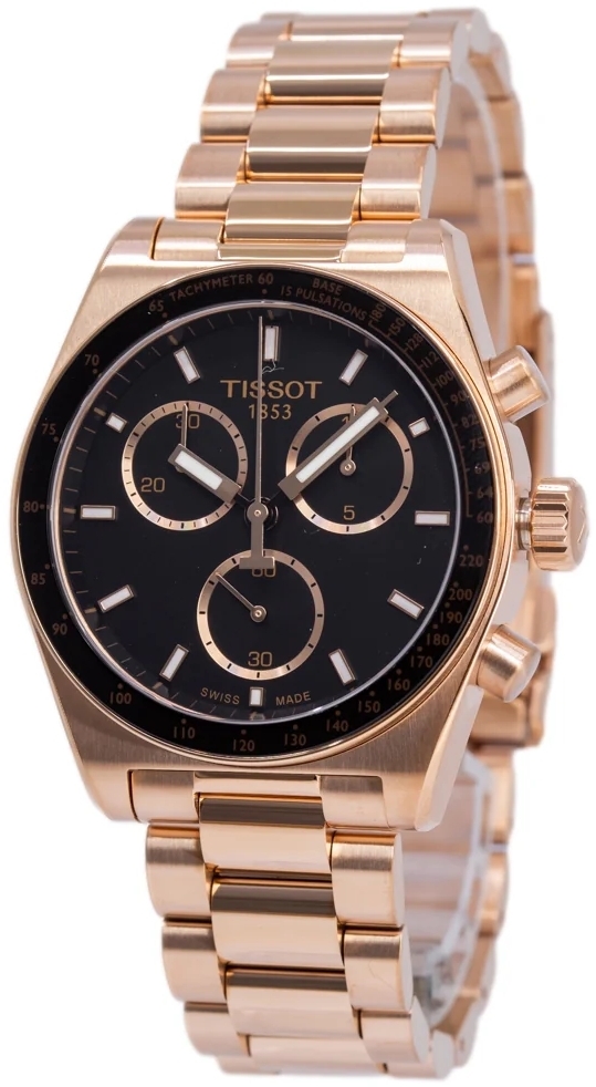 Tissot Herreklokke T149.417.33.051.00 PR516 Sort/Rose-gulltonet stål