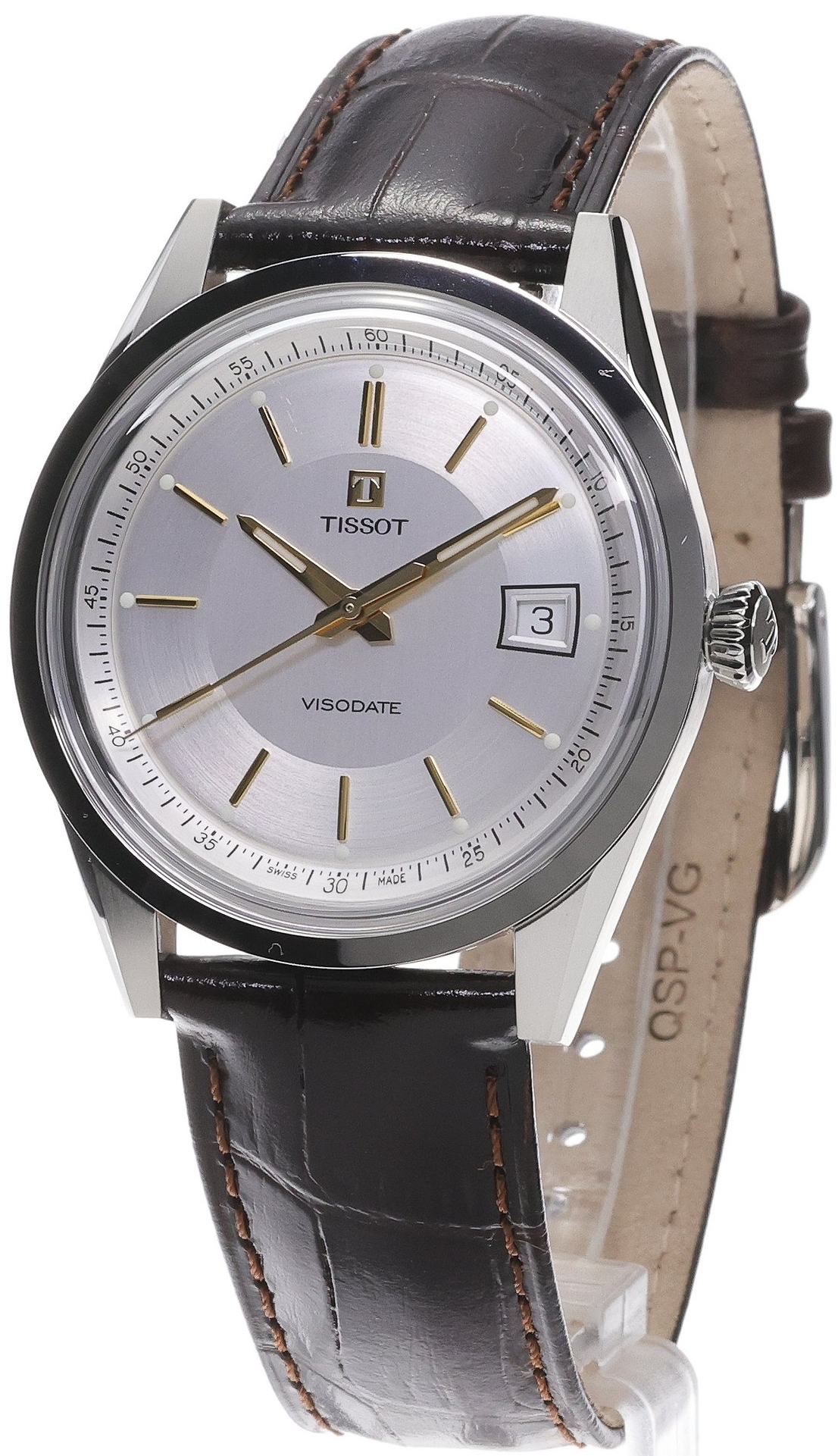 Tissot Herreklokke T157.407.16.031.00 Visodate Sølvfarget/Lær Ø39