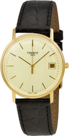 Tissot T-Gold GoldRun Herreklokke T71.3.401.21 Champagnefarget/Lær