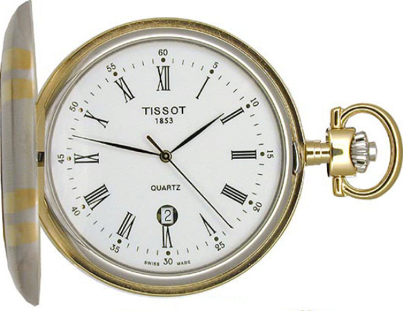 Tissot T-Pocket Savonnette Quartz T83.8.553.13 Hvit Ø48.5 mm - Tissot