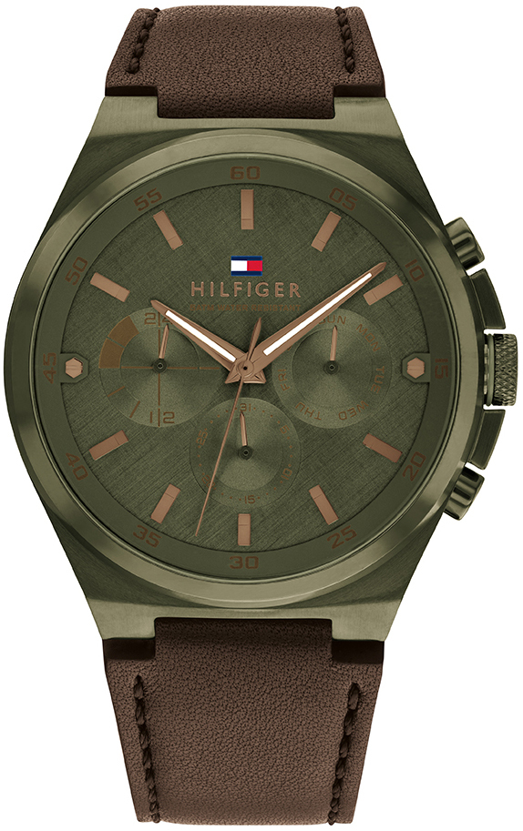 Tommy Hilfiger Herreklokke 1792085 Dexter Grønn/Lær Ø46 mm