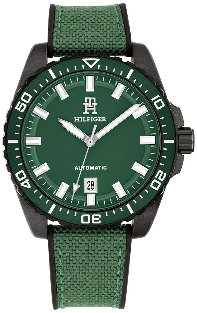 Tommy Hilfiger Herreklokke 1792161 Th85 Grønn/Gummi Ø42 mm