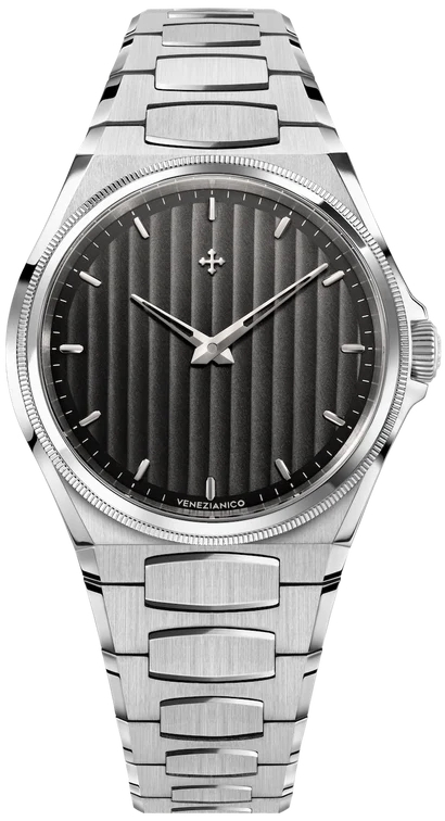 Venezianico Herreklokke 6221503C Arsenale Sort/Stål Ø40 mm