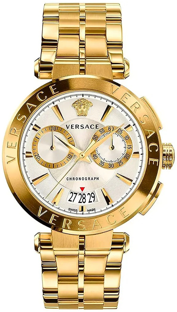 Versace Herreklokke VE1D01920 Aion Sølvfarget/Gulltonet stål Ø45 mm