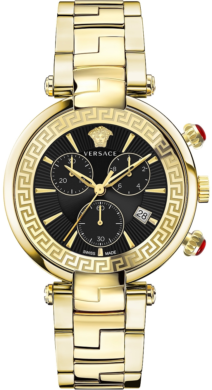 Versace Herreklokke VE2M00621 Revive Sort/Gulltonet stål Ø41 mm