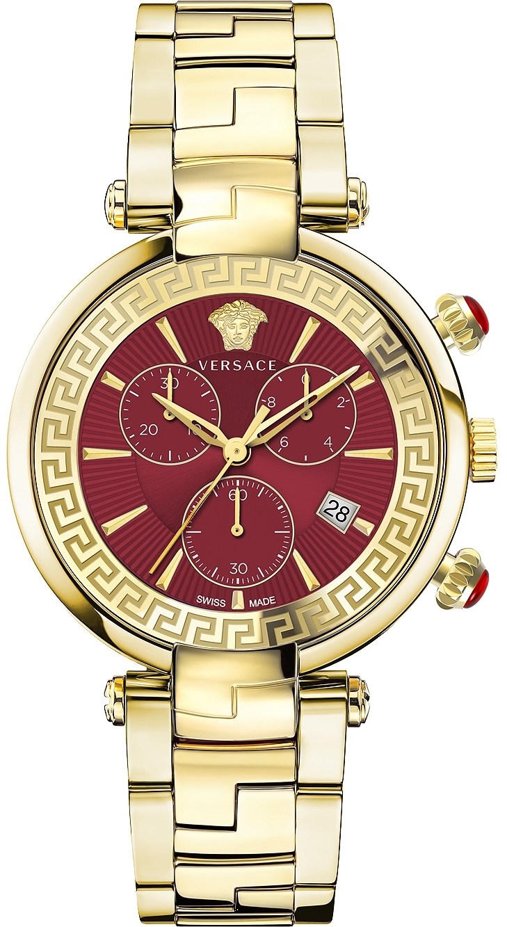 Versace Herreklokke VE2M00721 Revive Rød/Gulltonet stål Ø41 mm