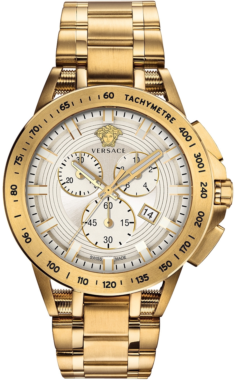 Versace Herreklokke VE3E00721 Sport Tech Sølvfarget/Gulltonet stål
