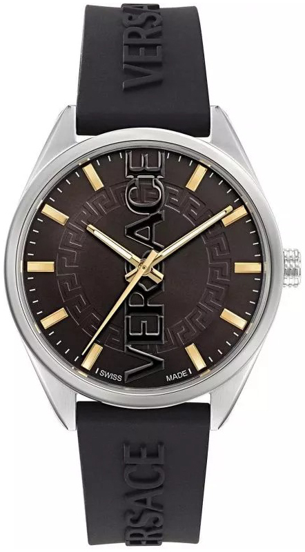 Versace Herreklokke VE3H00723 V Vertical Sort/Gummi Ø42 mm