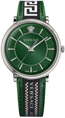 Versace Herreklokke VE5A01221 V Circle Grønn/Tekstil Ø42 mm