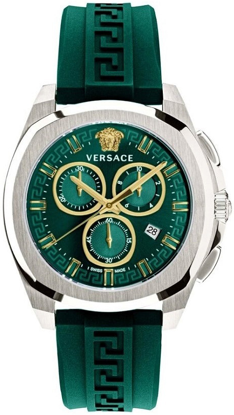 Versace Herreklokke VE7CA0223 Chrono Grønn/Gummi