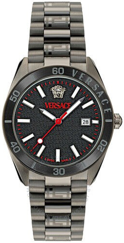 Versace Herreklokke VE8E00724 V Dome Sort/Stål Ø42 mm