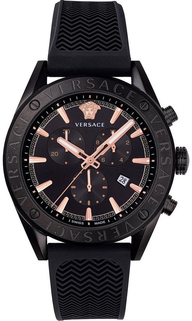 Versace Herreklokke VEHB00419 V Chrono Sort/Plast Ø45 mm