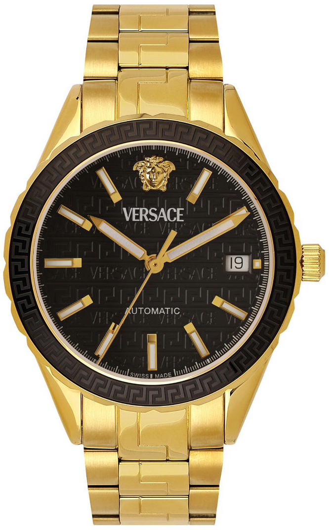 Versace Herreklokke VEQCA0624 Hellenyium Sort/Gulltonet stål Ø42 mm