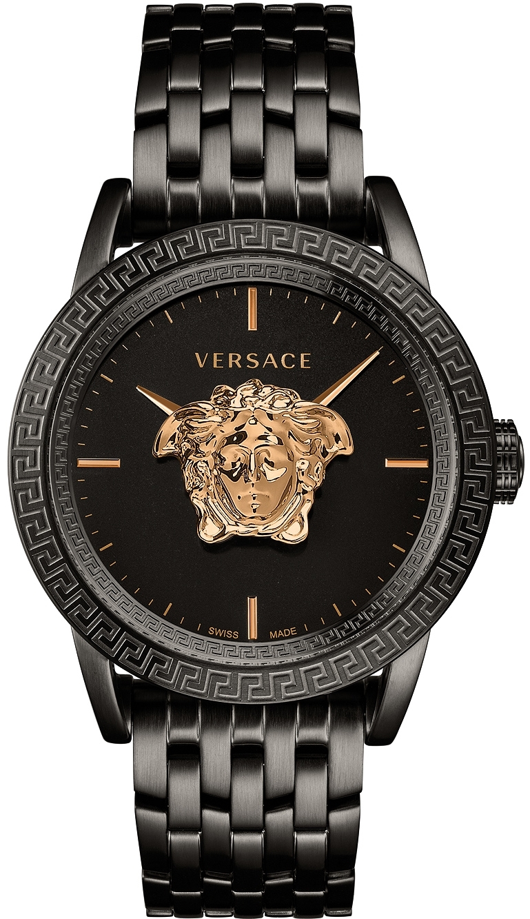 Versace Herreklokke VERD00518 Palazzo 43mm Sort/Stål Ø43 mm
