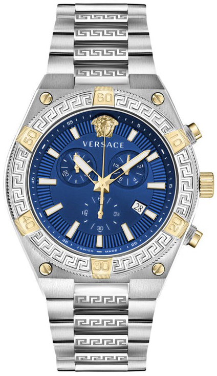 Versace Herreklokke VESO00522 Greca Chrono Blå/Stål Ø46 mm