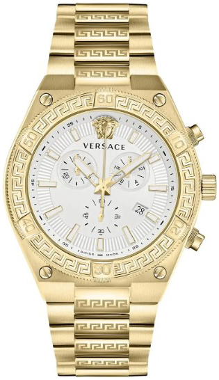 Versace Herreklokke VESO00822 Greca Sporty Sølvfarget/Gulltonet