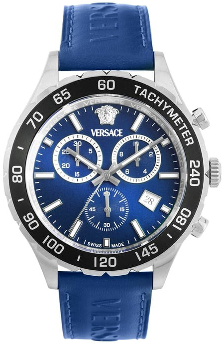 Versace Herreklokke VETCA0124 Hellen Blå/Lær Ø43 mm