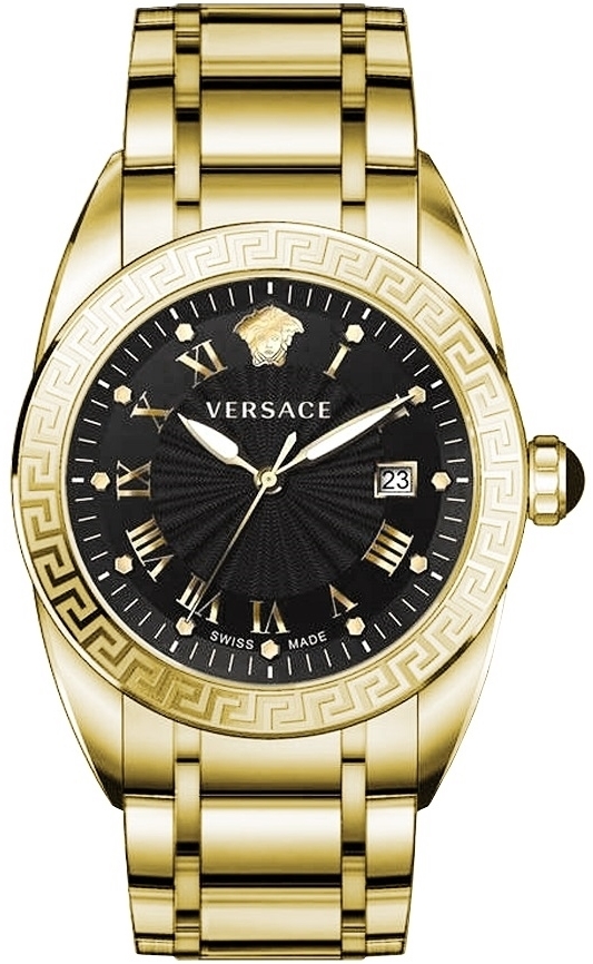 Versace Herreklokke VFE160017 Sort/Gulltonet stål Ø42 mm