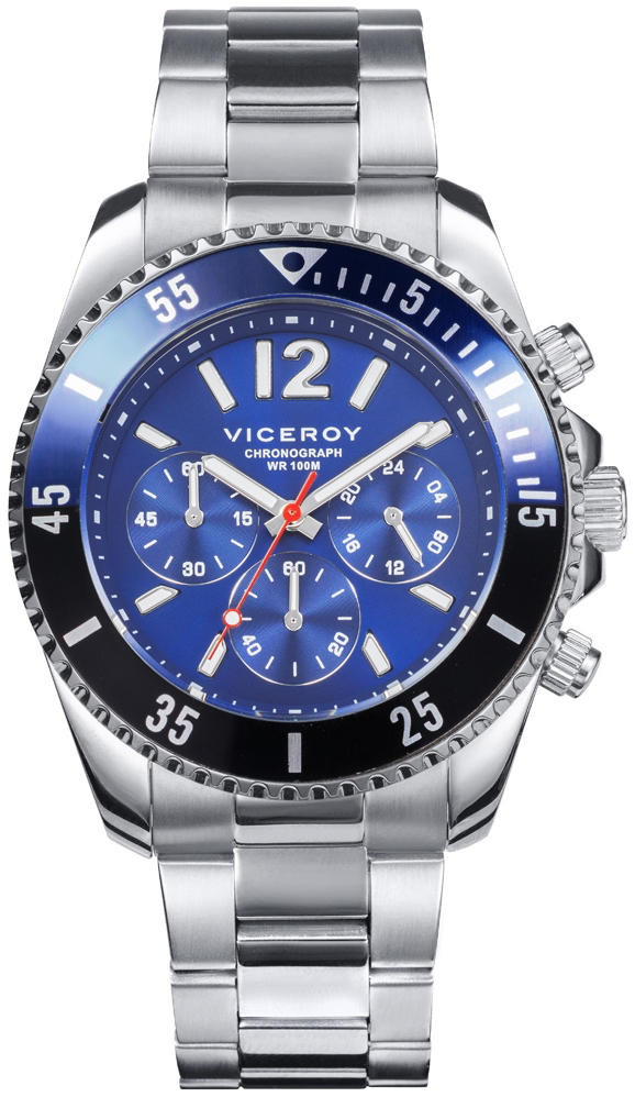Viceroy Herreklokke 401225-35 Classic Blå/Stål Ø43 mm
