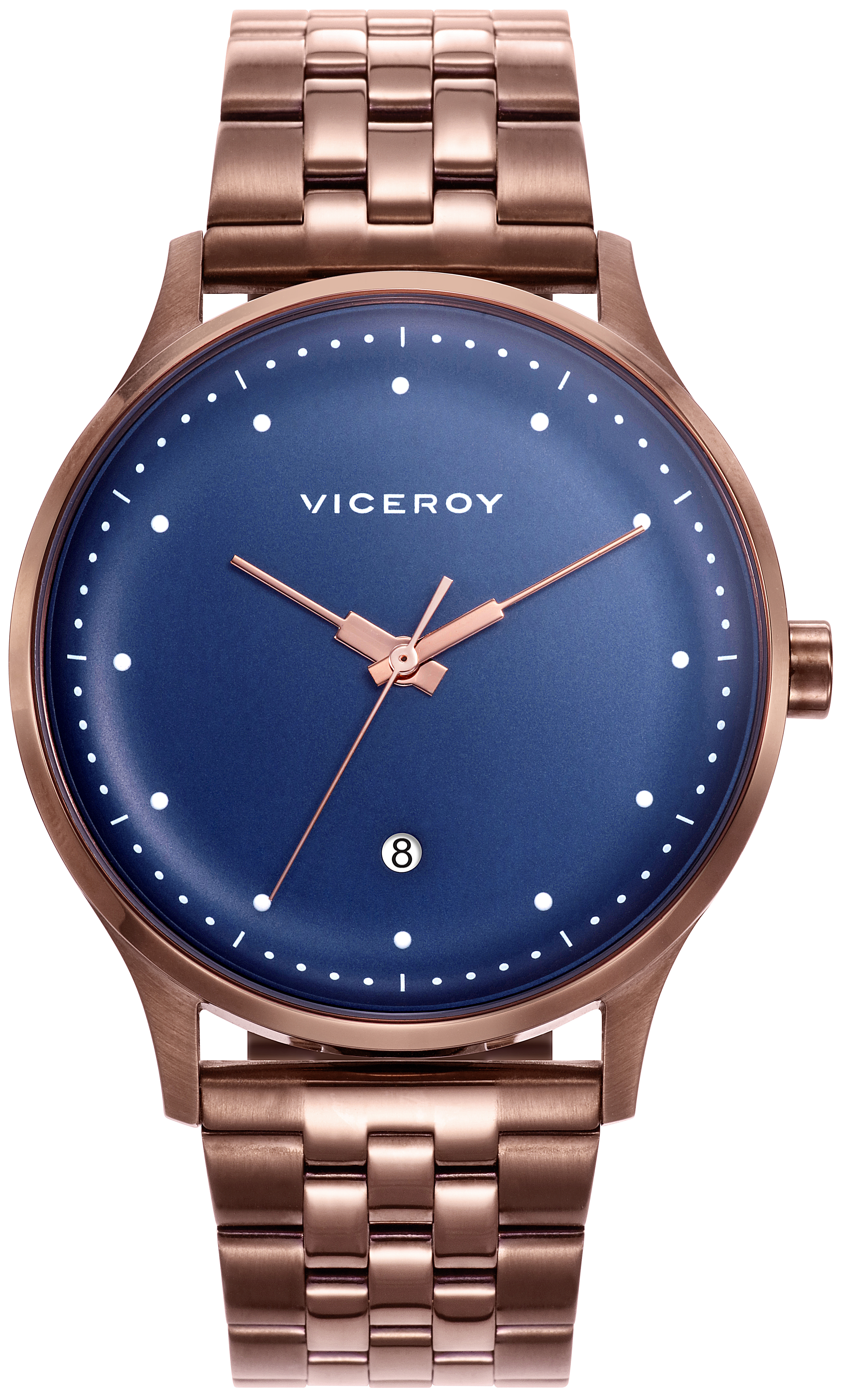 Viceroy Herreklokke 46787-36 Classic Blå/Rose-gulltonet stål Ø43 mm