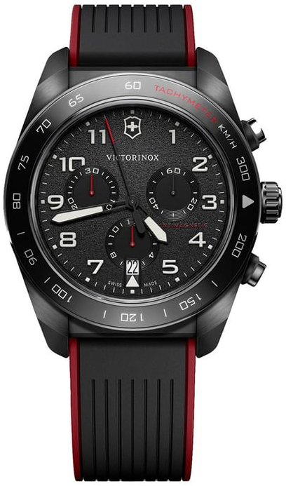 Victorinox Herreklokke 242051 Swiss Army Sort/Gummi Ø42 mm