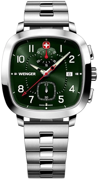 Wenger Herreklokke 01.1933.112 Vintage Grønn/Stål