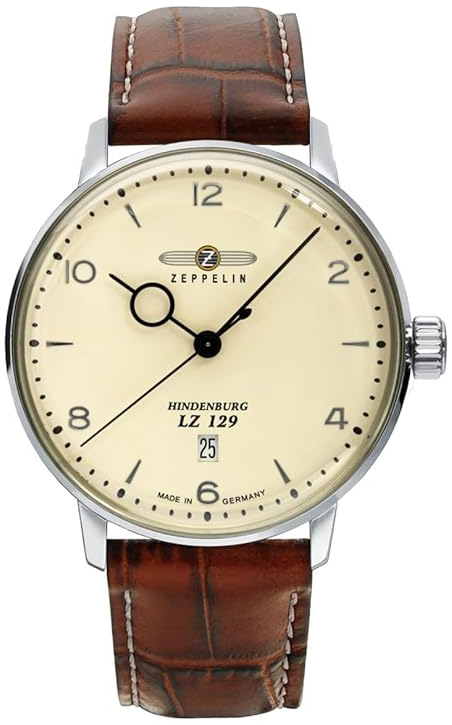 Zeppelin Herreklokke 80425 Lz 129 Hindenburg Beige/Lær Ø40 mm