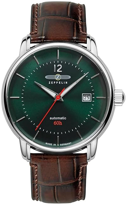 Zeppelin Herreklokke 81604 Bodensee Grønn/Lær Ø41 mm