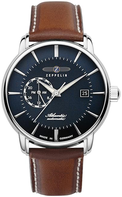 Zeppelin Herreklokke 84703 Atlantic Blå/Lær Ø41 mm