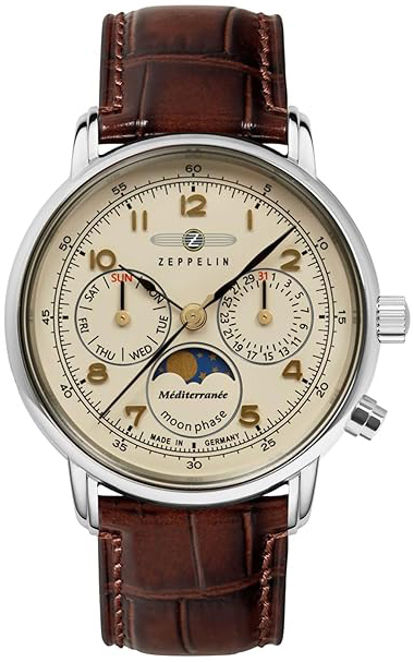 Zeppelin Herreklokke 96365 Mediterranee Beige/Lær Ø42 mm